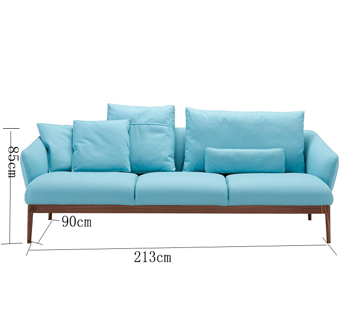 Azul Simple Sala de estar Sof&aacute; Muebles modernos para el hogar con cubierta de tela Sof&aacute;