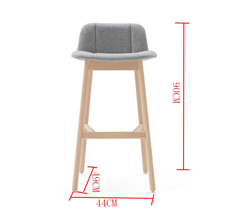 2019 Muebles de madera modernos Bar Taburete