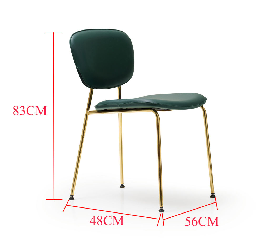 Nueva silla de comedor plateada de oro simple simple