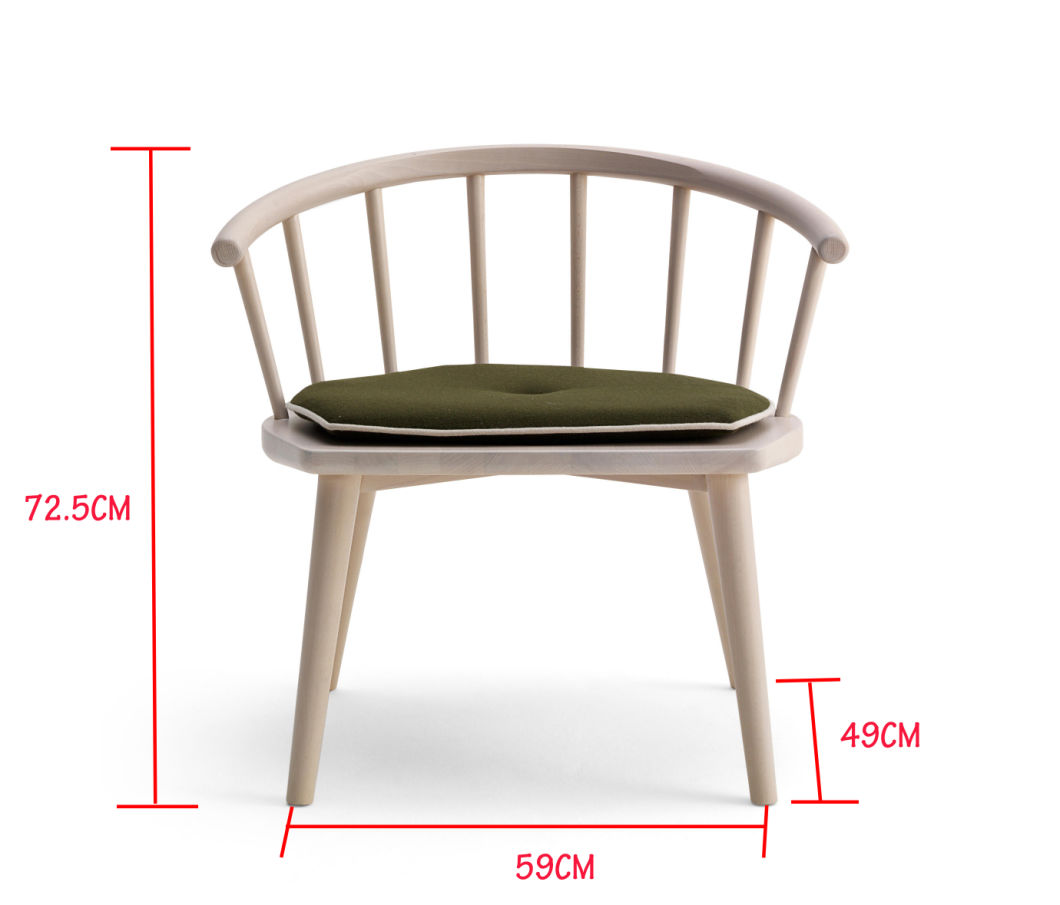 Nueva silla de taburete de barra de muebles de madera natural