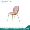 2019 Golden Plated Leg Fabric Seat Home Hotel Dining Chair
